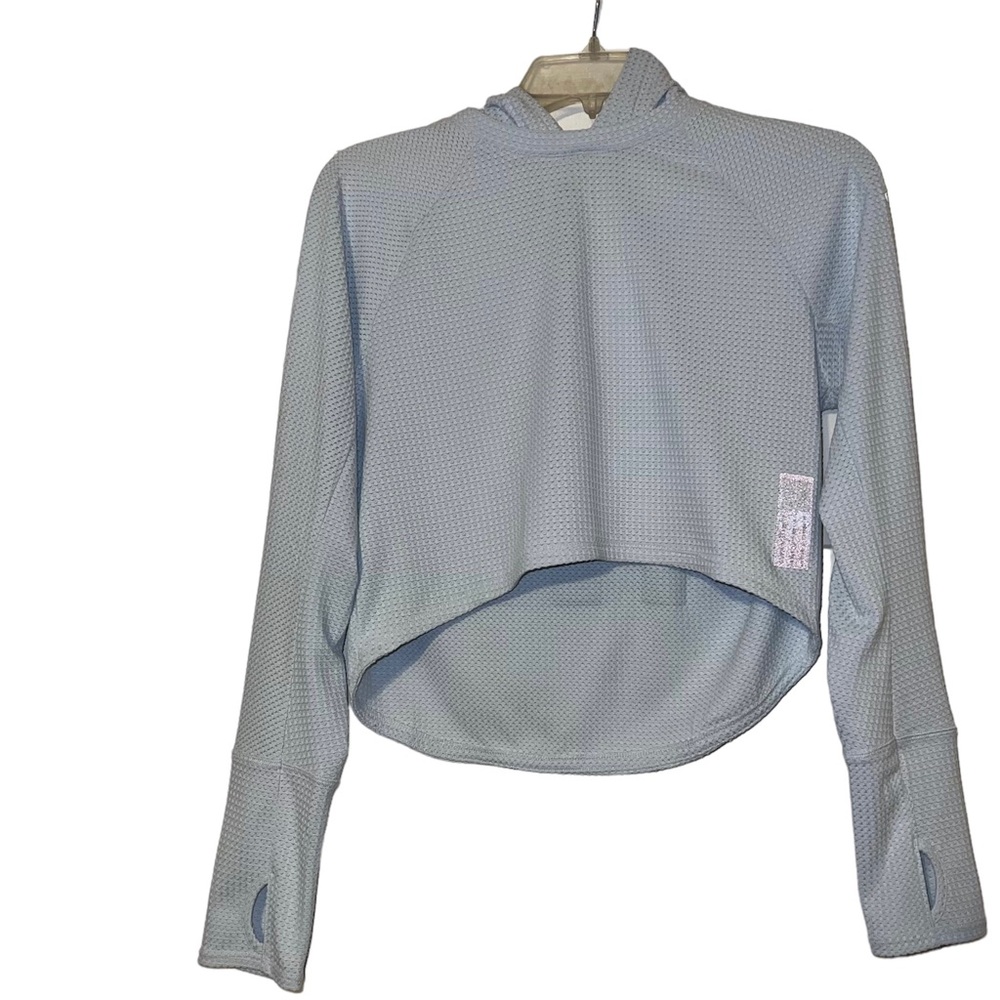 Adidas Women’s Light Blue Adapt To Chaos Cropped Hoodie. Sz XS/TP